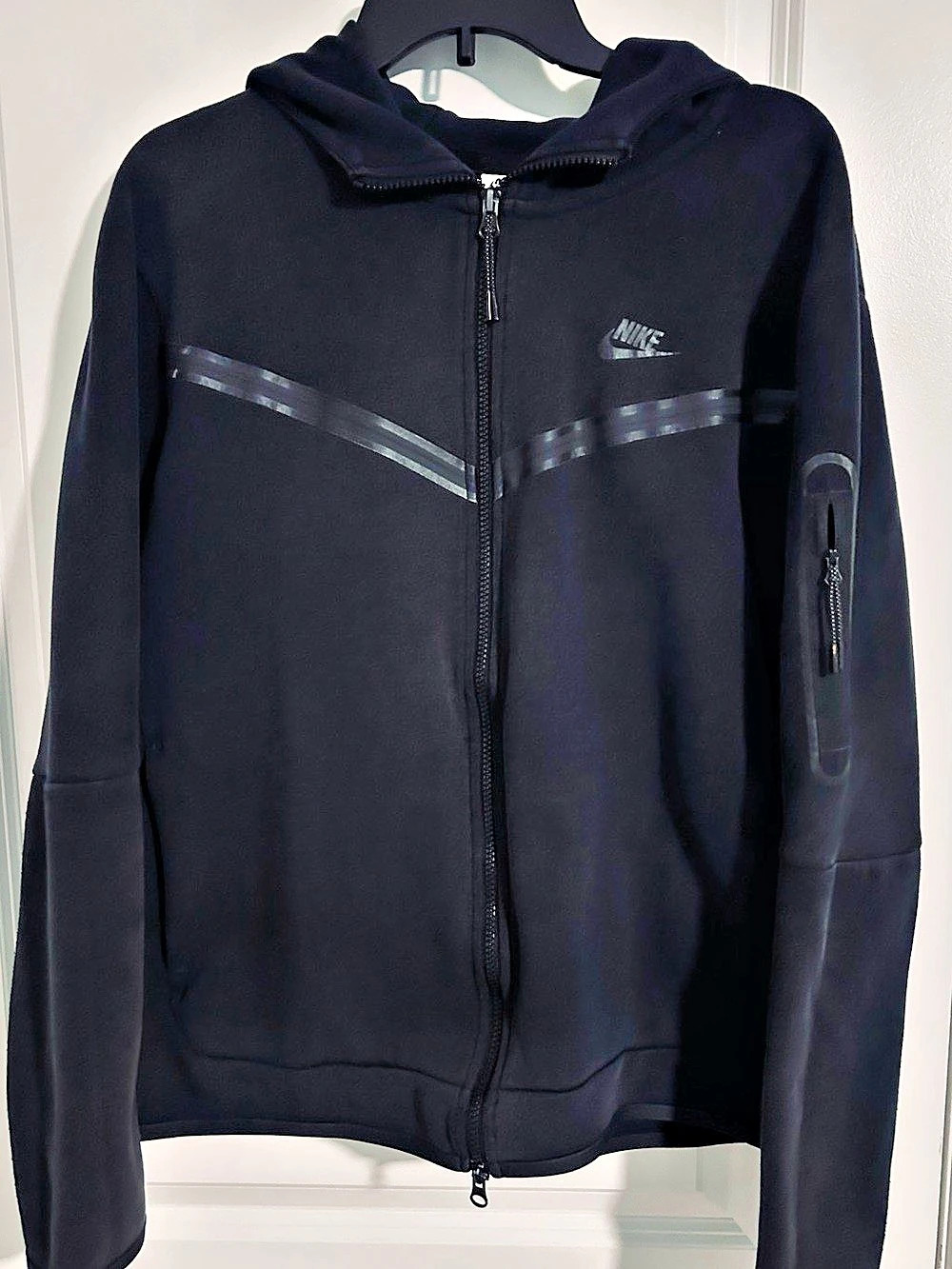 Nike Sportswear Tech Fleece Full-Zip Hoodie Black Performance Jacket Size Large